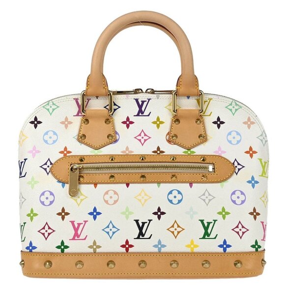 Louis Vuitton White Monogram Multicolor Alma Handbag - Picture 1 of 10